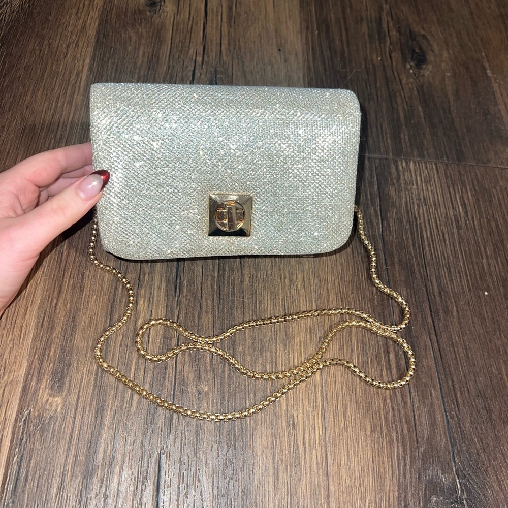 White Gold Evening Bag